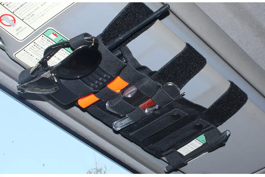 Outdoor tactical car sun visor storage bag