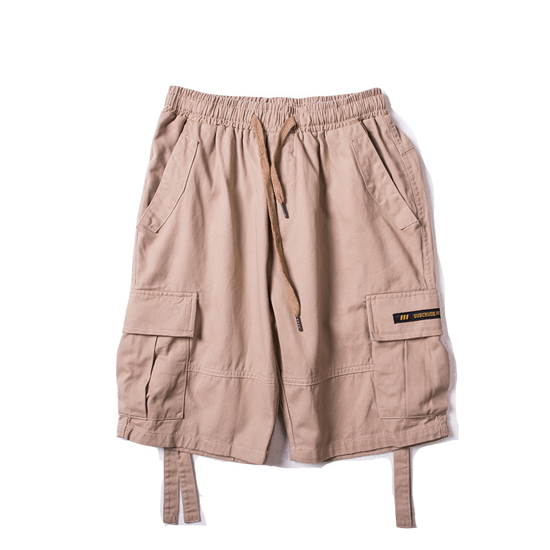 Loose men's summer casual five-point overalls