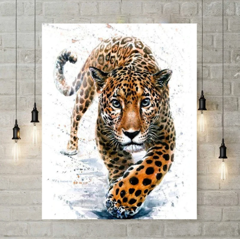 Leopard diamond painting
