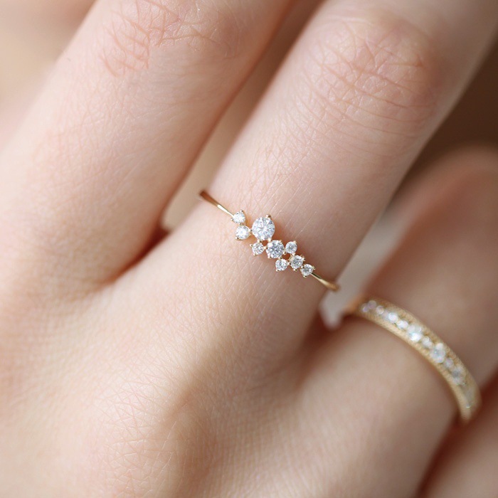 Hot sale new simple gold plated ring