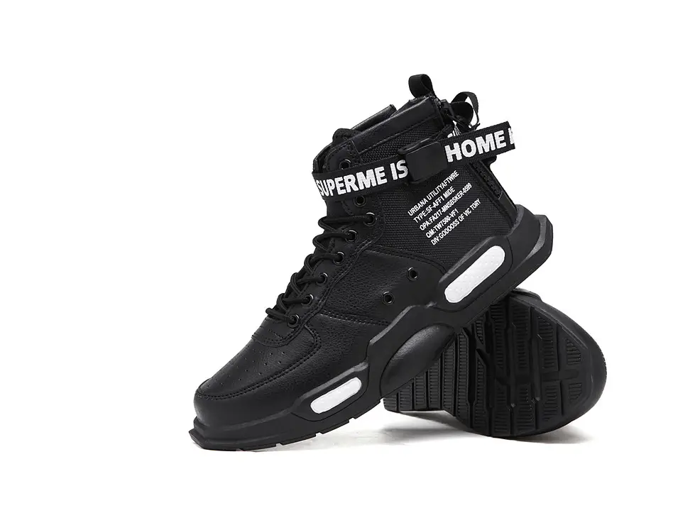 High-top canvas men's sneakers sports plus shoes