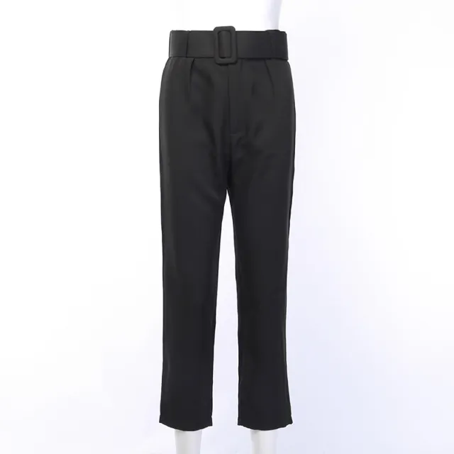 Women's lace up casual pants Black - Shop at LoveMi