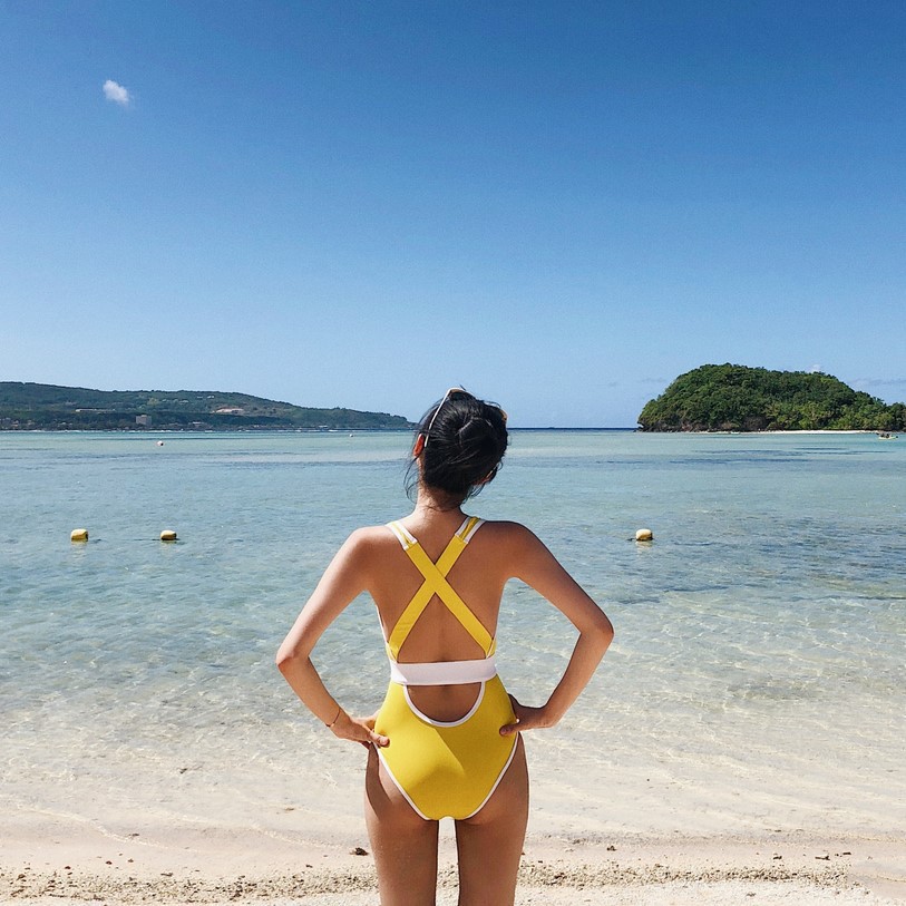 Backless One Piece Swimsuit