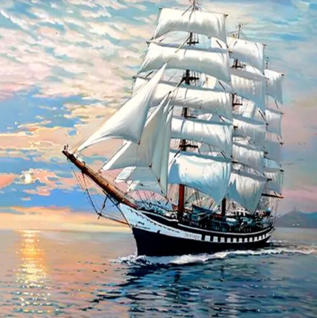 Sailing Diamond Painting at Sunset 30X30Cm - Shop at LoveMi