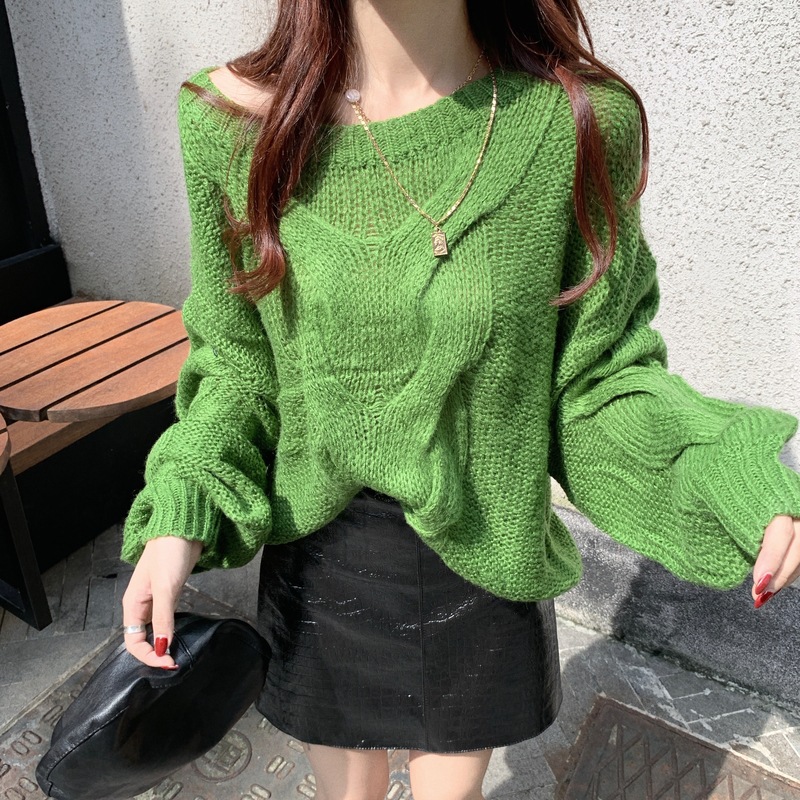 Fashion casual sweater skirt suit