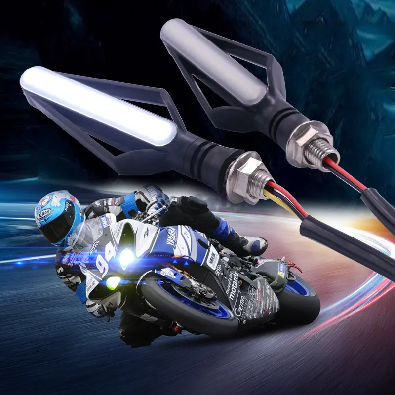 Fire arrow motorcycle turn signal running water