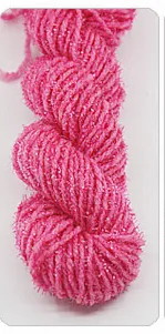 Hand knitted medium thick acrylic thread Pink - Shop at LoveMi