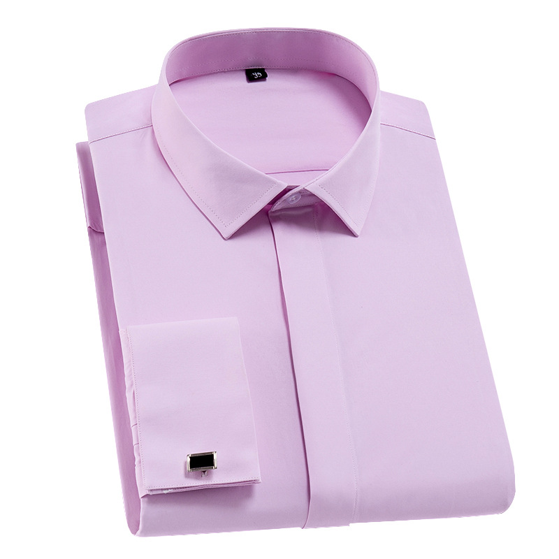 Title 2, Camisa francesa masculina manga comprida slim fit