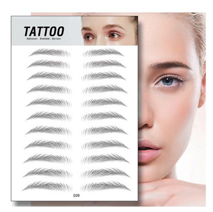 Waterproof 6D Eyebrow Tattoo Semi Permanent Embroidery Natural Long Lasting Fake Eyebrow 2Style - Shop at LoveMi