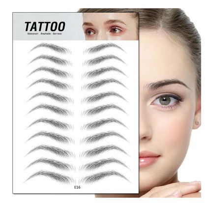 Waterproof 6D Eyebrow Tattoo Semi Permanent Embroidery Natural Long Lasting Fake Eyebrow 16Style 2Pcs - Shop at LoveMi