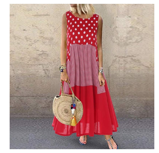 Paneled Sleeveless Dress