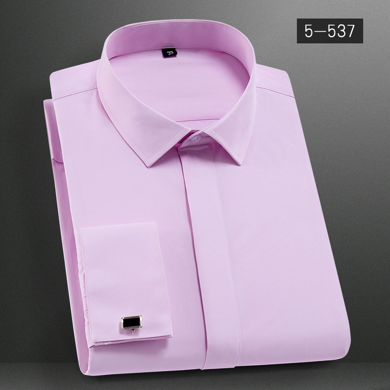 Title 4, Camisa francesa masculina manga comprida slim fit