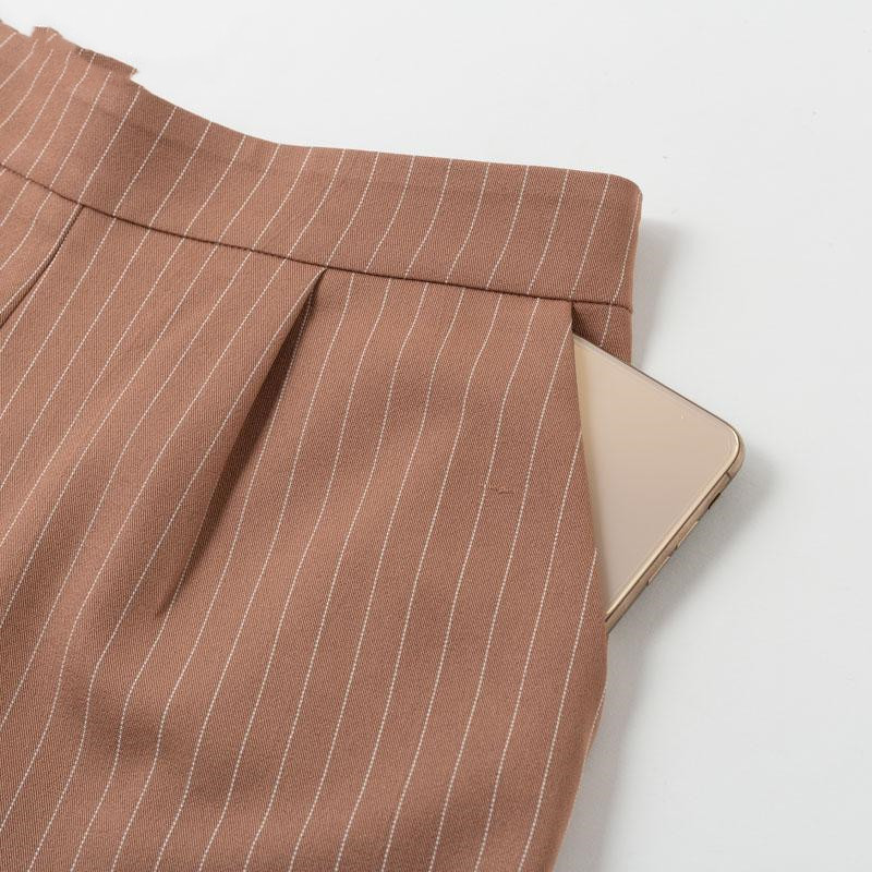 Fashion Striped Suit Collar Lace Up Shorts Set