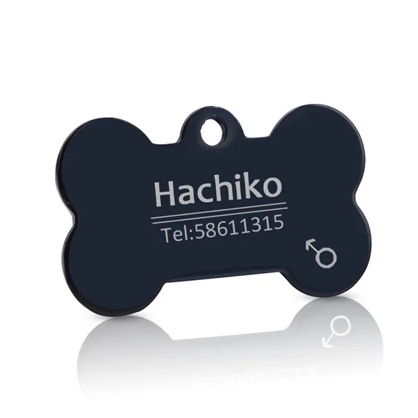 Free engraving Pet Dog cat collar accessories Decoration Pet ID Dog Tags Collars stainless steel cat tag customized tag Black - Shop at LoveMi