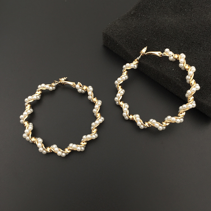 Exaggerated Spiral Large Circle Earrings