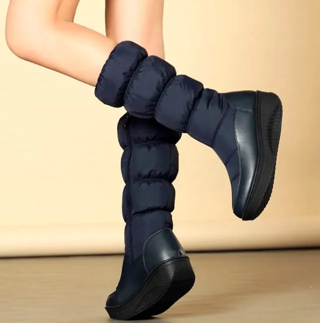 New waterproof down snow boots in winter Blue - Shop at LoveMi