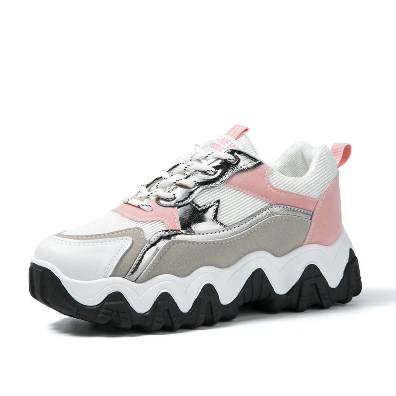 Comfortable soft bottom daddy shoes - Pink