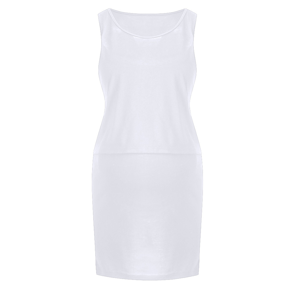 2942318258557 - Sleeveless solid color maternity skirt