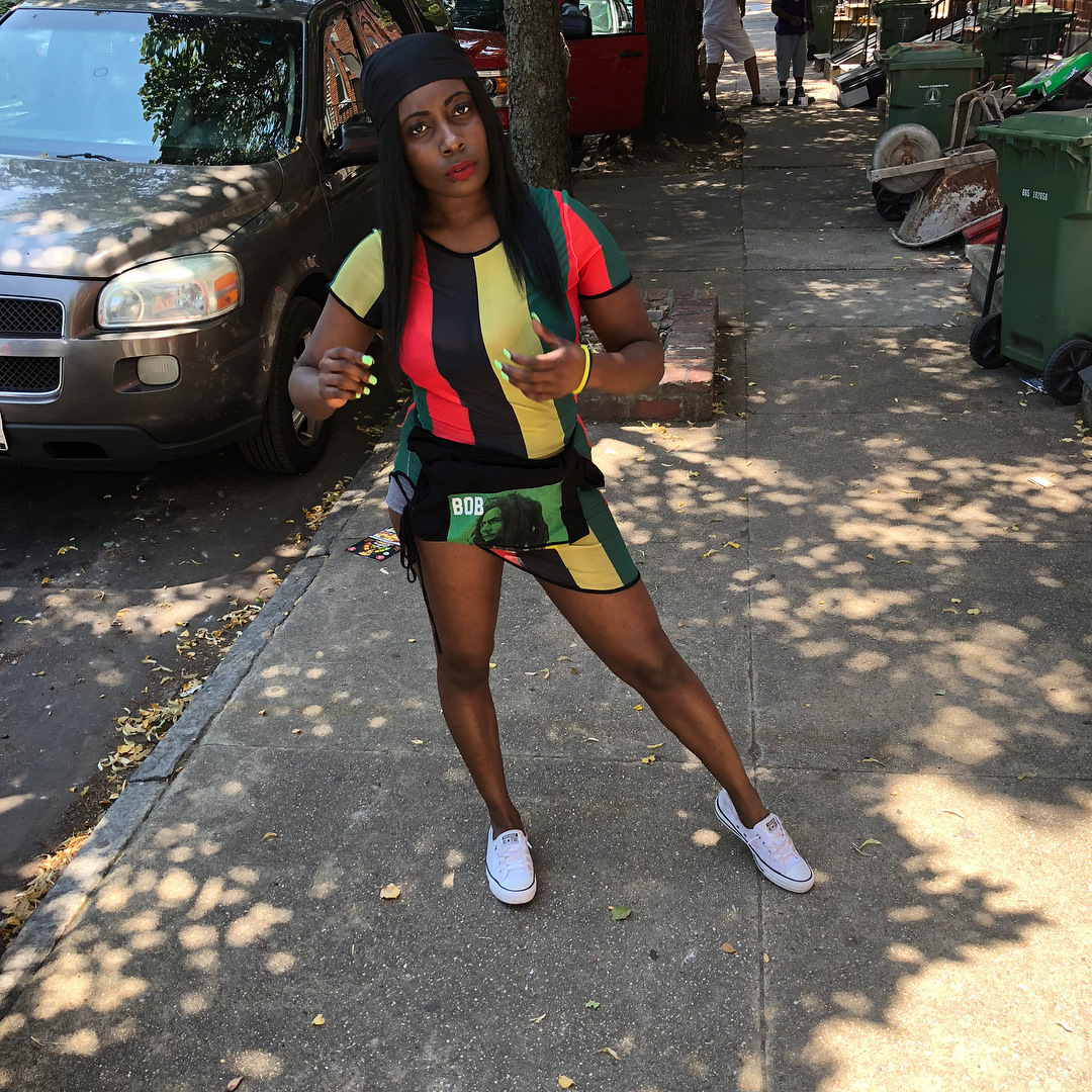 European and American sexy multicolor striped dress