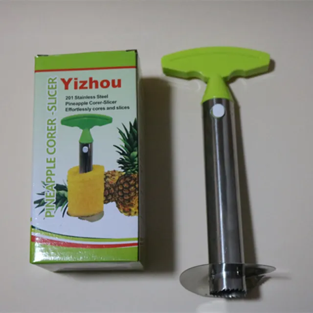 Pineapple Peeler Stainless Steel Pulp Separator Corer Core Puller Fruit Tools Green - Shop at LoveMi