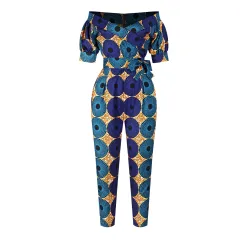 Lantern sleeves off-the-shoulder neckline jumpsuit - Fkaa003 - View 1