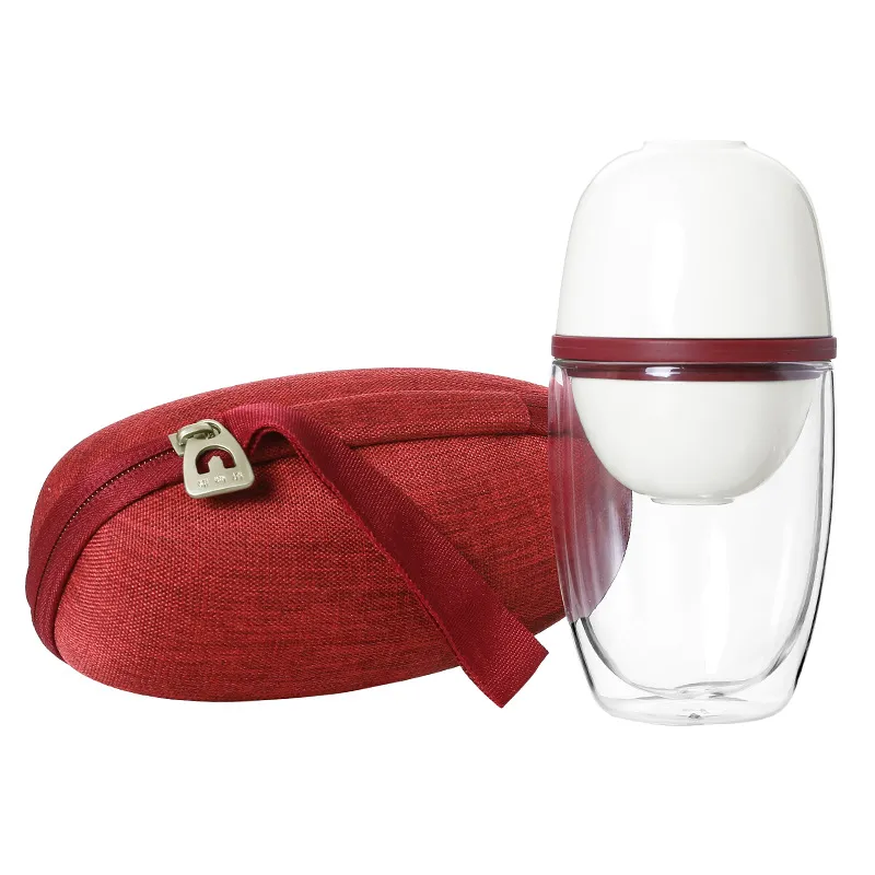 Portable teacup travel set - Brown