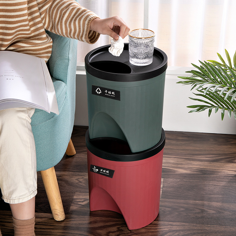 Plastic office trash can 1