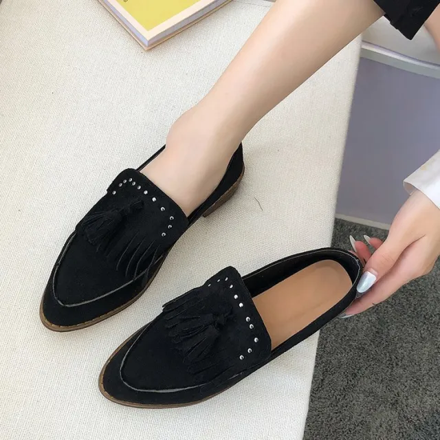 Vintage British tassel single shoes Black - Shop at LoveMi