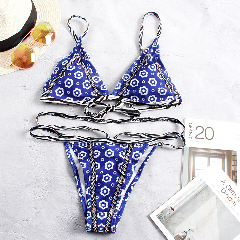 Ladies split bikini swimsuit