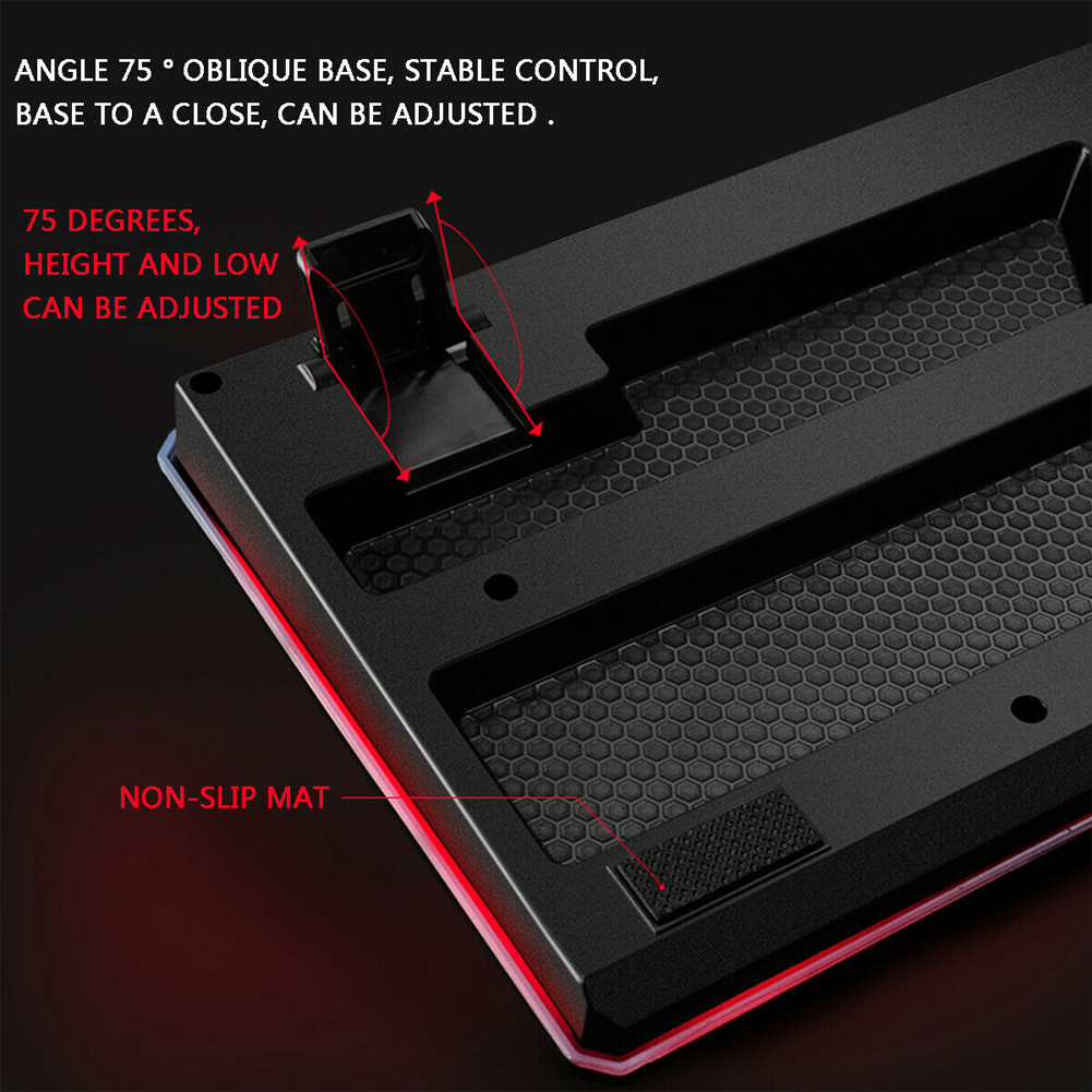 USB skrivebord wired luminous tastatur og mus set - Miniatyr 9