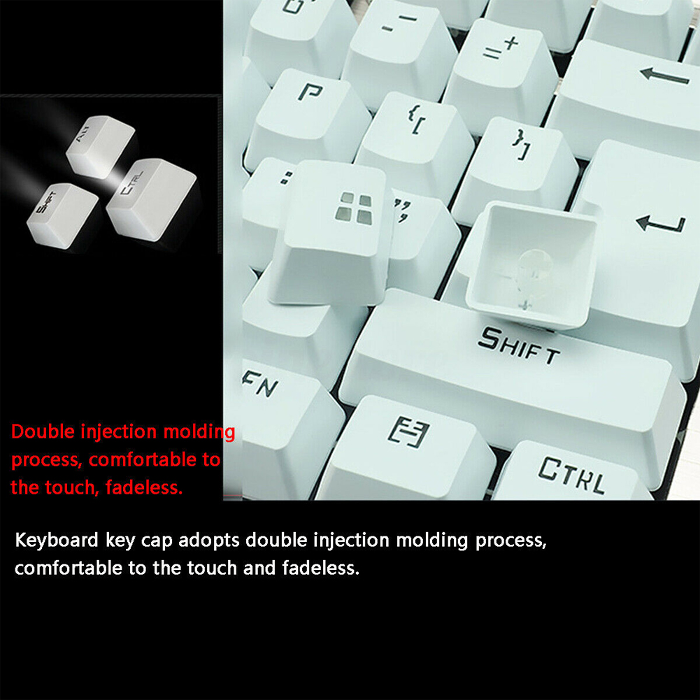 USB skrivebord wired luminous tastatur og mus set - Miniatyr 5