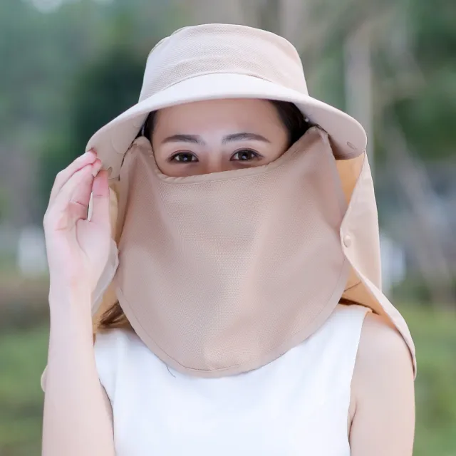 Hat female covering summer UV protection Khaki - Shop at LoveMi