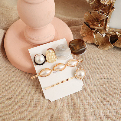 Vintage sweet pearl acetate bangs hairpin 5Style - Shop at LoveMi