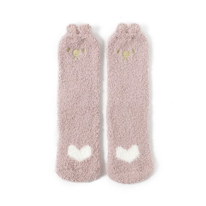 Thickening warm home sleep socks - Pink