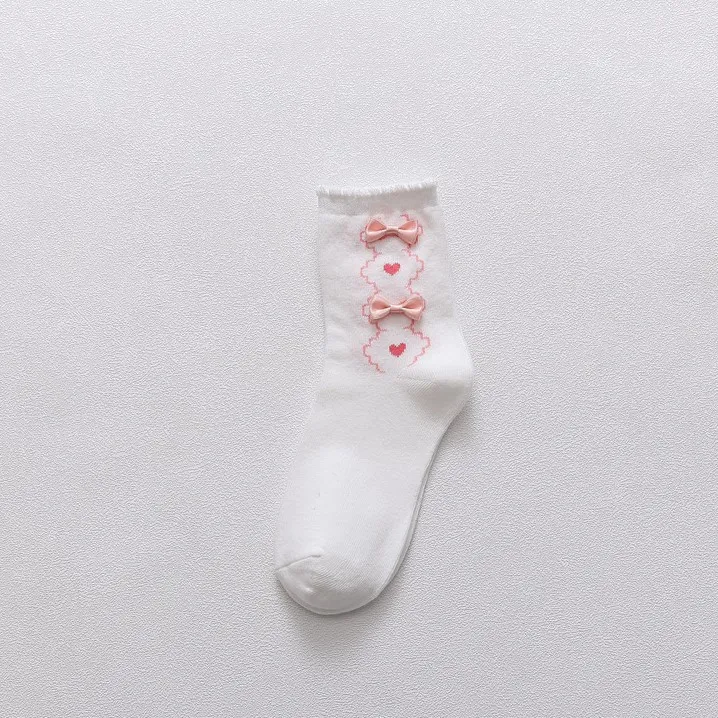 Bowknot girl's socks - Pink
