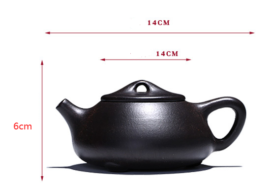 Black Zhujing Jingzhou Painted Stone Ladle Pot