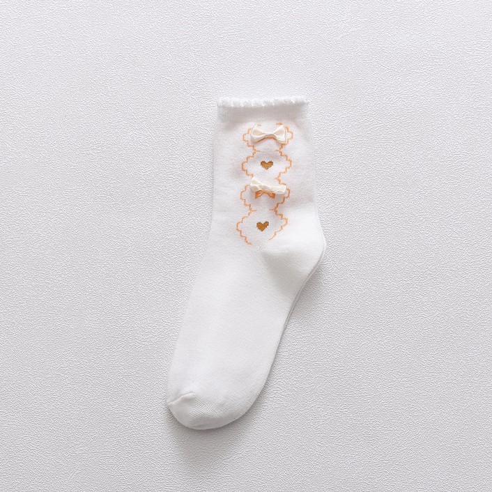 White sock white bowknot