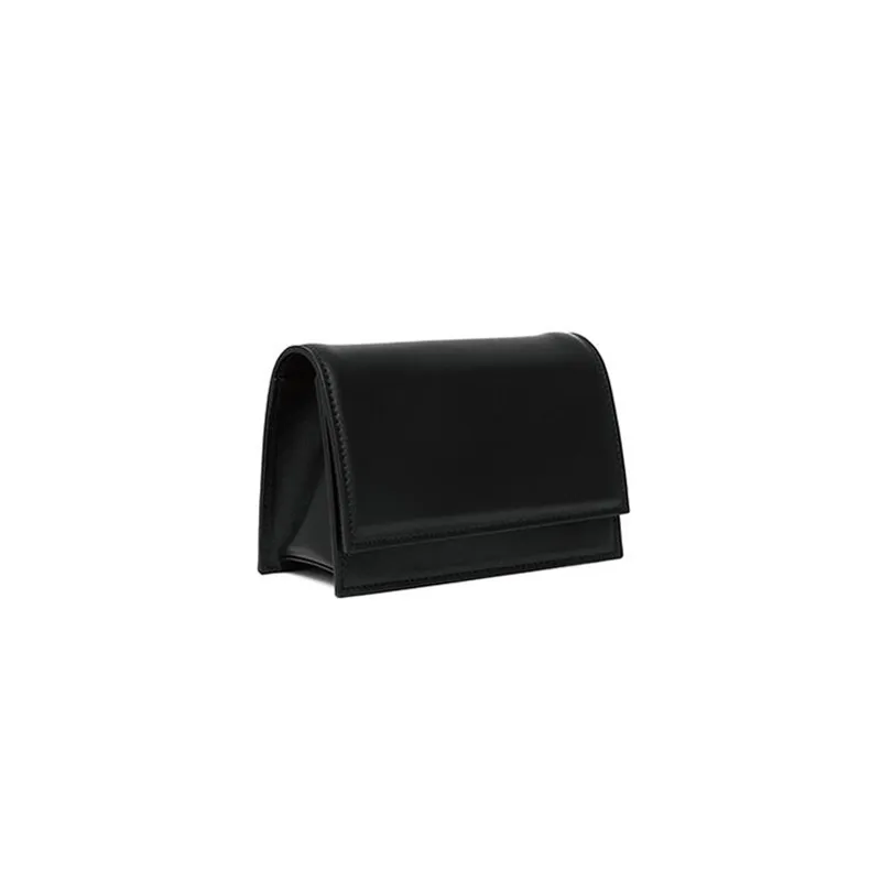 Wild solid color small square bag - Black