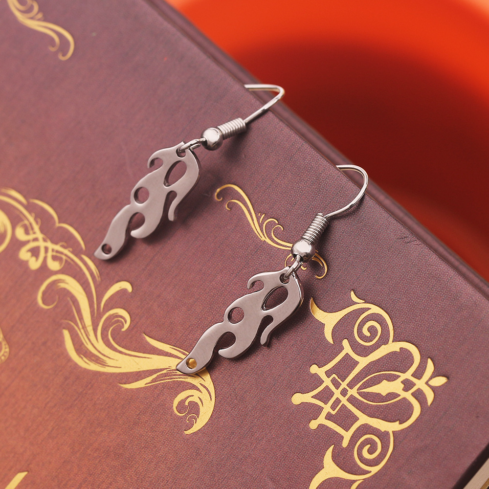 Ladies flame earrings jewelry
