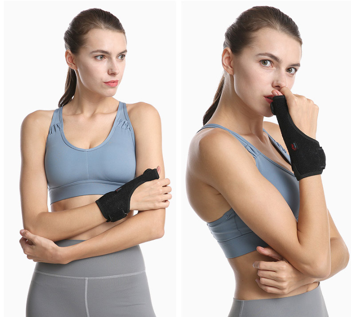 Thumb guard sleeve and wrist plate support