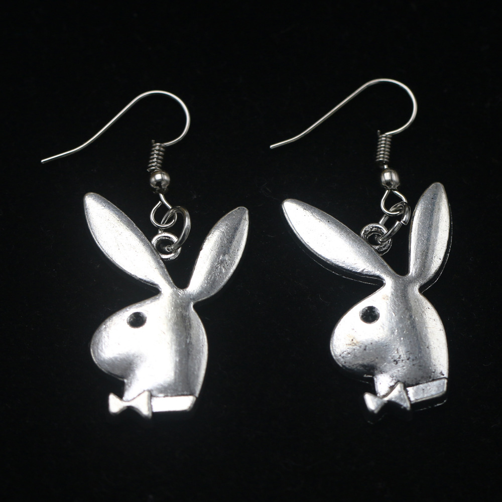 Alloy Silver Rabbit Earrings