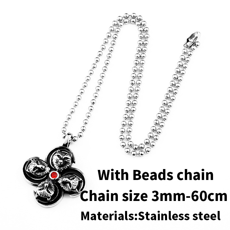 European and American wolf pendant