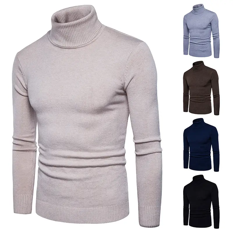 High-neck slim-fit base sweater