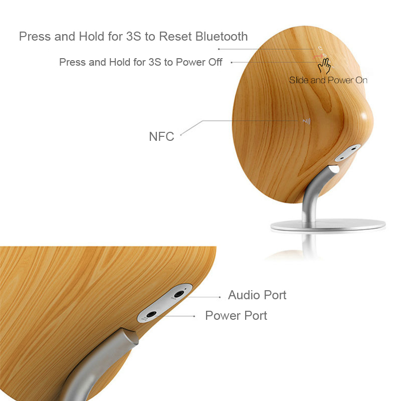 Subwoofer Wooden Bluetooth 4.2 Wireless Speaker M23 - Image 5