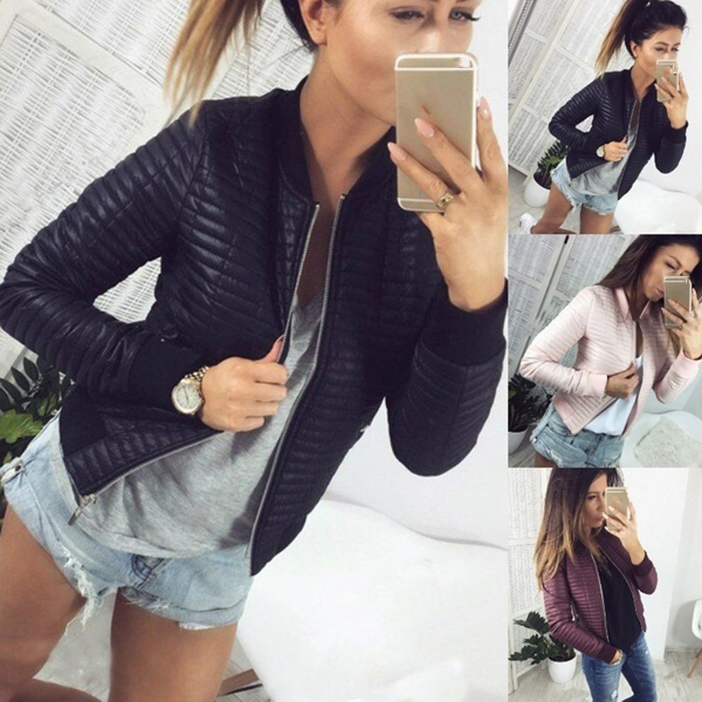 Zipper cardigan solid color short