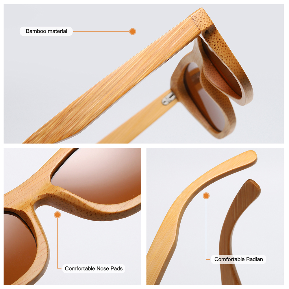 New trendy bamboo sunglasses - Image 7