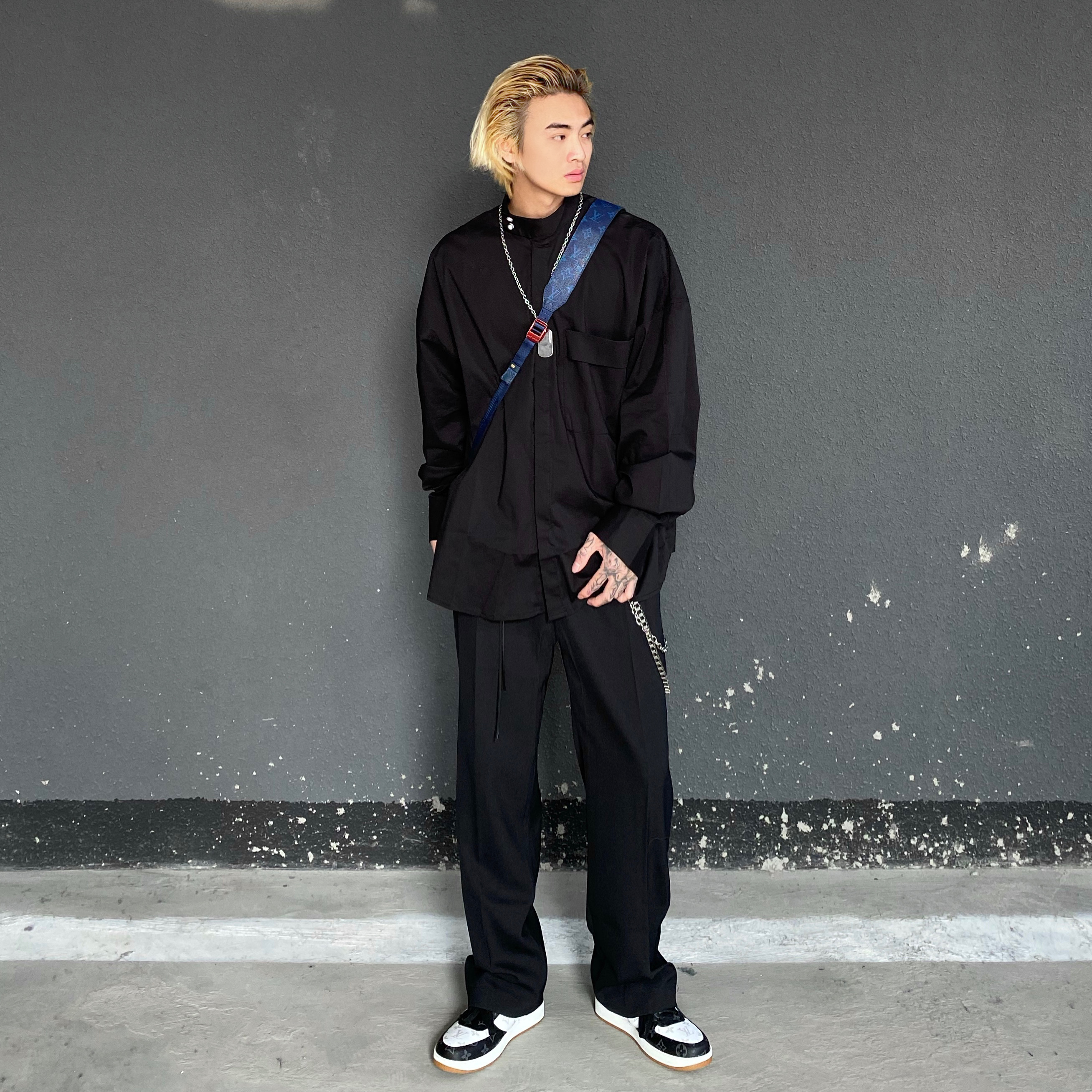 Simple casual straight slim thin wild trousers men