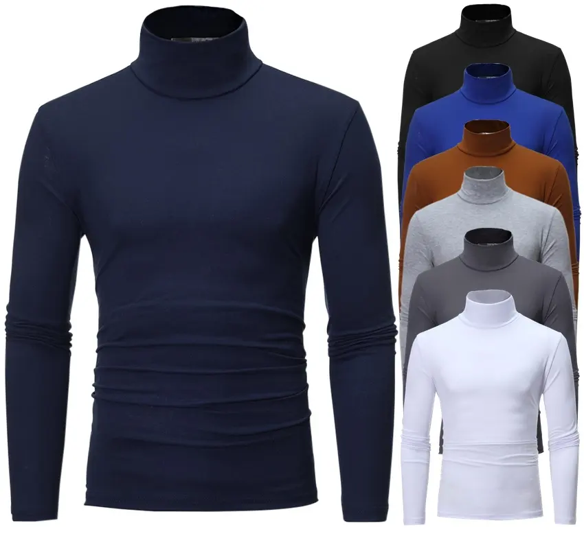 Men's Turtleneck Long-sleeved T-shirt