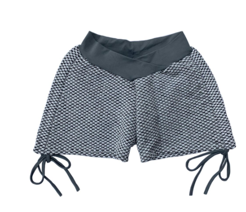 High waist stretch drawstring tights Grey - Shop at LoveMi