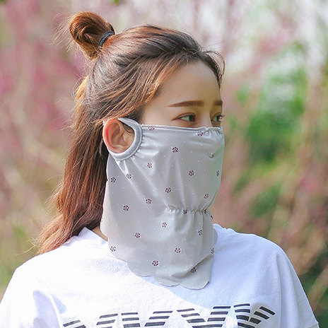 Neck guard neck ice silk full face scarf